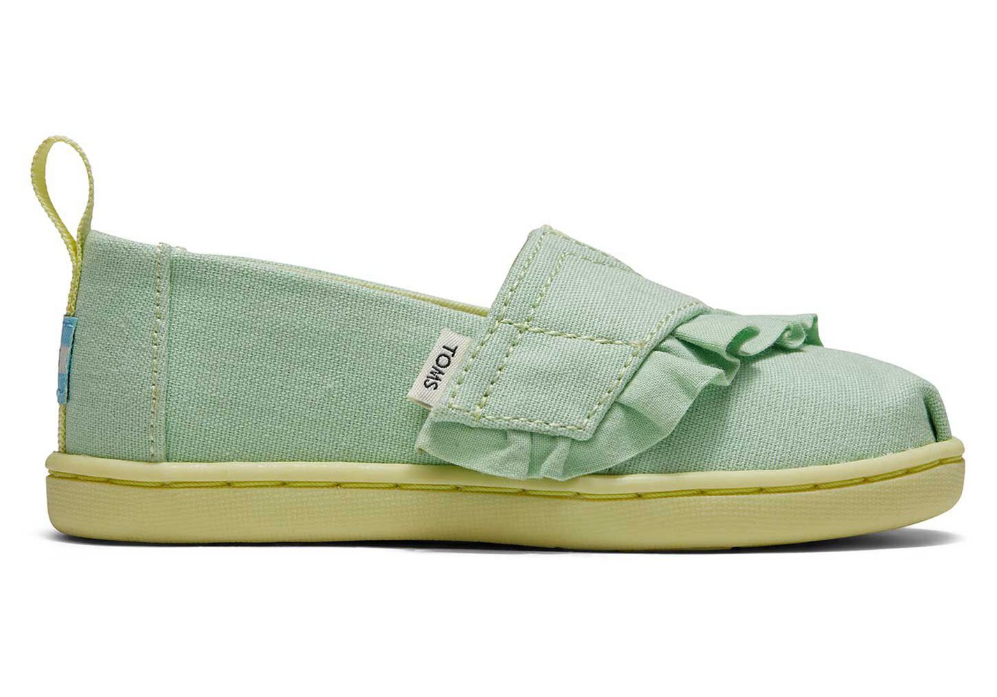 Toms Espadryle Dziecięce Mięta - Alpargata Tiny Ruffle - 25IYAWZDK